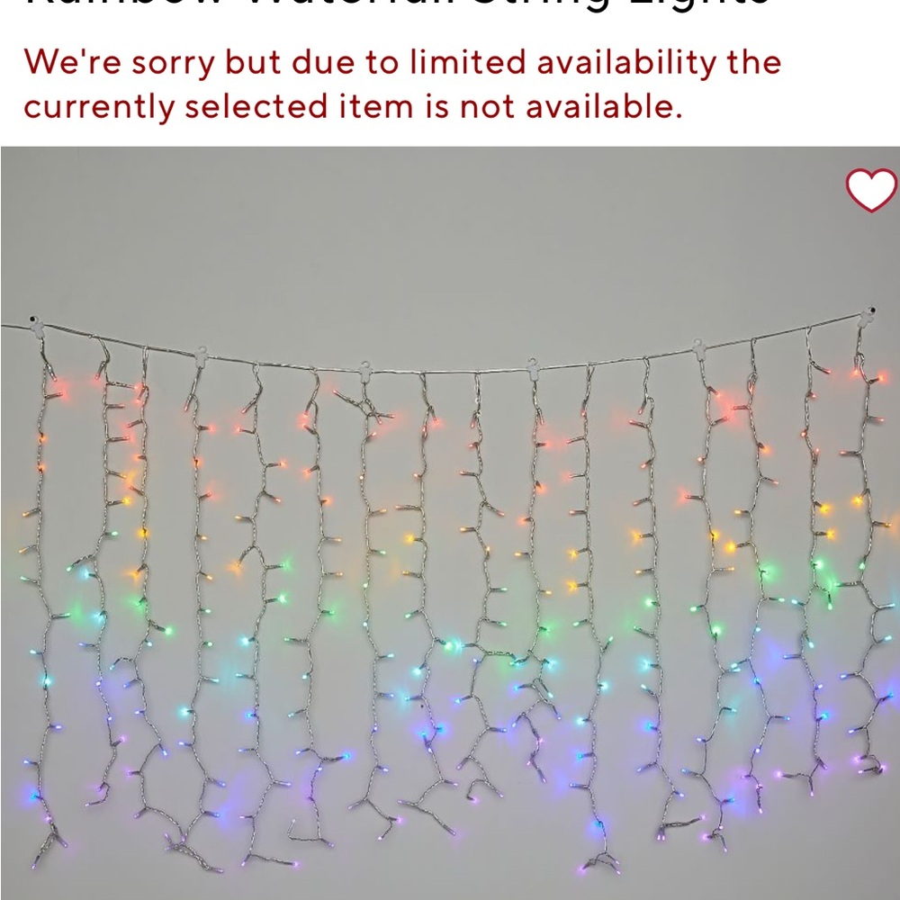 Multicolor Waterfall String Lights